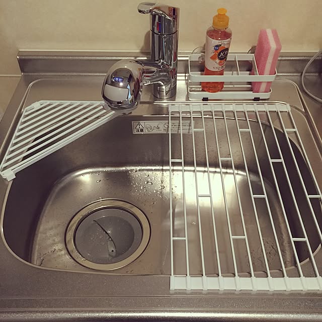 シンクコーナーラック タワー 山崎実業 Towerキッチン収納 シンク上 水切りラック シンクコーナーラック 水切りトレー トレー トレイ シンクシェルフ 水切り おしゃれ シンク周り シンクサイド 一人暮らし ラック グラス 2504 2505 ポイント10倍 のレビュー クチコミ