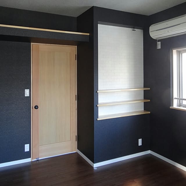 ベッド周り/リノベーション/リフォーム中/マンションリノベ/造作棚/中古を買ってリノベーション&hellip;などのインテリア実例 201603