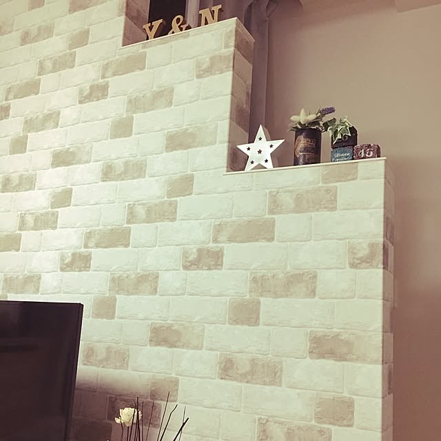 写真付きレビュー 壁紙シール 白レンガ 15m シール のり付き 壁紙 はがせる 張り替え 内装 北欧 ホワイト ストーン ウォールステッカー カッティングシート Diy Xxxの通販商品 口コミ情報 Roomclipショッピング