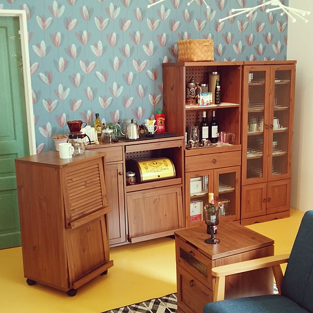 写真付きレビュー 佐藤産業 食器棚 キッチン収納 カップボード キッチンキャビネット アンティーク 白 ホワイト 一人暮らし 木製 シンプル かわいい キャビネット おしゃれ Bistro Btc150 60g の通販商品 口コミ情報 Roomclipショッピング