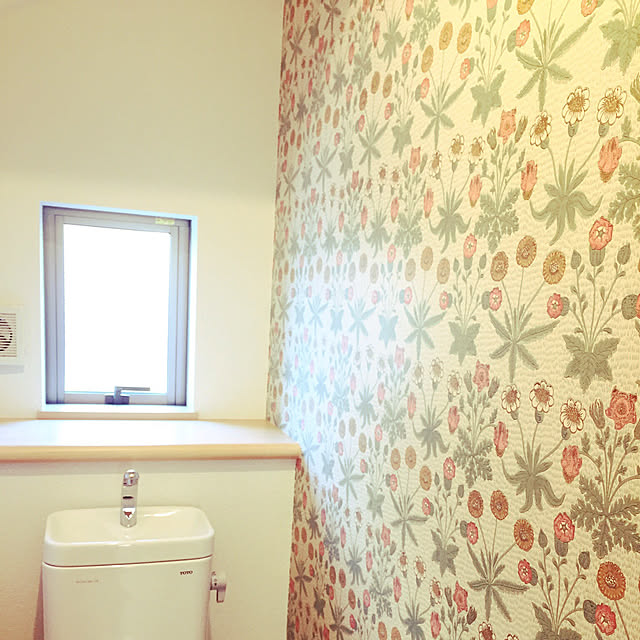 写真付きレビュー Morris Co ウィリアム モリス 壁紙 52cm 1メートル 輸入ウォールペーパー デイジー ホワイト の通販商品 口コミ情報 Roomclipショッピング