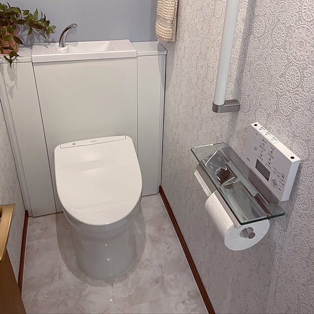 Kawajun カワジュン ガラス棚付ダブルペーパーホルダー ペーパーホルダー 紙巻器