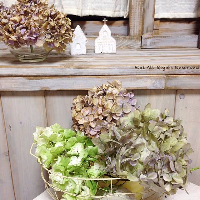 棚 紫陽花ドライの成功と失敗例 紫陽花ドライにチェレンジのインテリア実例 14 07 06 00 02 54 Roomclip ルームクリップ