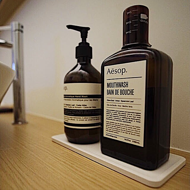 バス トイレ Aesopマウスウォッシュ Aesopハンドソープ Aesop エコカラットのインテリア実例 19 02 27 00 00 25 Roomclip ルームクリップ