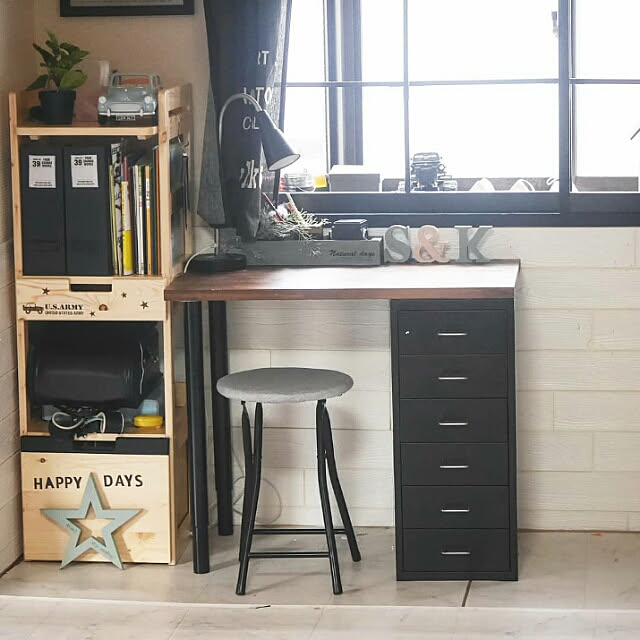 写真付きレビュー イケア Ikea Original Olov オーロヴ 伸縮式 可変域60 90cm テーブル 脚 1本 ブラック 70 Cmの通販商品 口コミ情報 Roomclipショッピング