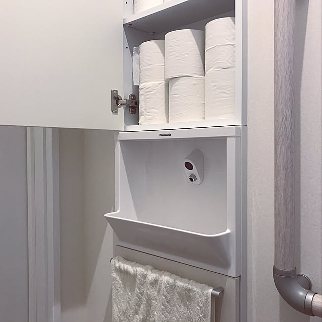 バス/トイレ/自動水栓/埋め込み手洗い器/埋込収納棚/トイレ手洗い&hellip;などのインテリア実例 20180430 220146