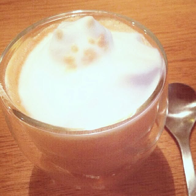 キッチン/ラテアート/ネコのインテリア実例 - 2014-01-30 18:25:35