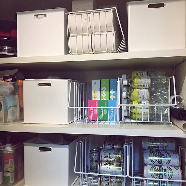 頑丈スタッキングバスケット スリム4段ブラウンのレビュー クチコミとして参考になる投稿3枚 Roomclip ルームクリップ