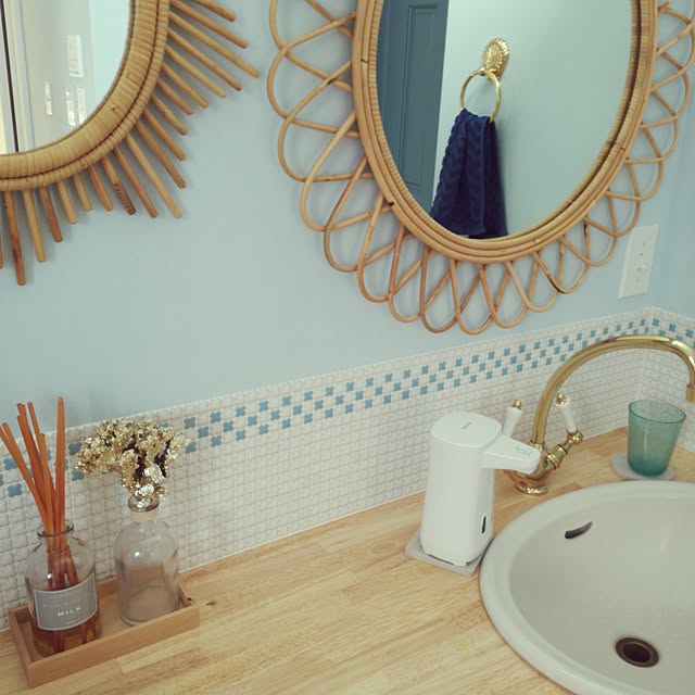 ミラー 太陽 鏡 壁掛け アジアン家具 ヨーロピアン 北欧 ルームミラー ラタン 籐 木製 おしゃれ 雑貨 バリ ナチュラル 太陽型 Qme Ct17のレビュー クチコミとして参考になる投稿5枚 Roomclip ルームクリップ