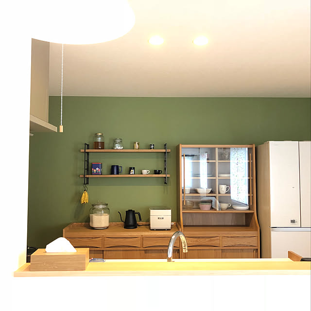 カップボード Fregula 幅80cm ホワイトオーク 北欧 天然木 オイル仕上げ 無垢材 食器棚 省スペース 今村家具工芸 日本製 フレグラ 送料無料 のレビュー クチコミとして参考になる投稿2枚