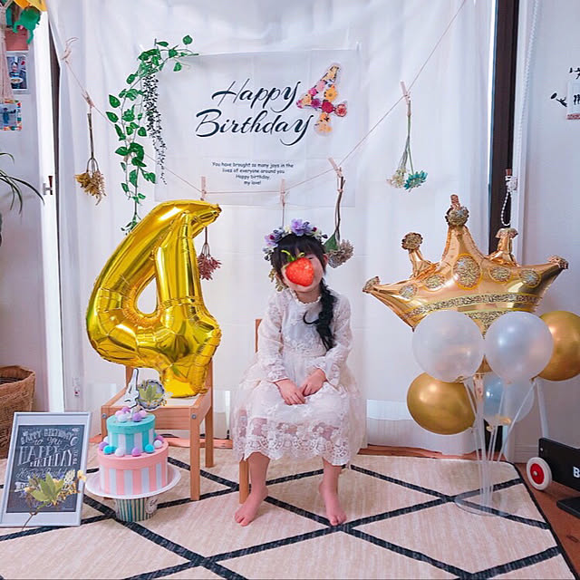 L タペストリー 壁掛け おしゃれ ナチュラルでおしゃれ タペストリー 誕生日 飾り付け 飾り シンプルのレビュー 口コミとして参考になる投稿1枚