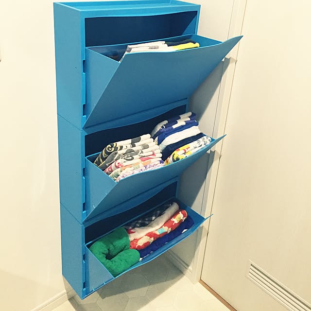 【写真付きレビュー】【送料無料】 イケア TRONES シューズキャビネット/収納, ブルー【602.564.27】IKEA通販の通販商品
