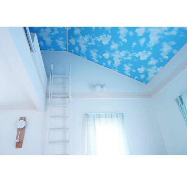 壁 天井 空の壁紙 雲 かわいい シンプルモダン などのインテリア実例 15 02 19 09 52 02 Roomclip ルームクリップ