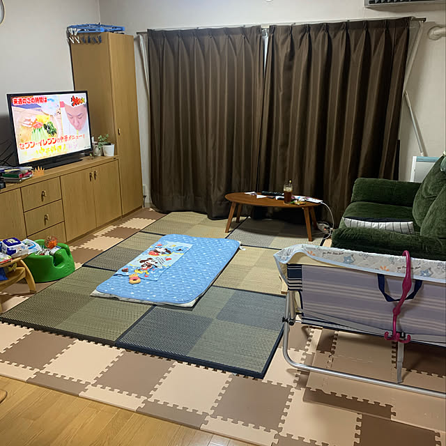 ニトリ ユニット畳 半畳 チェックbr x のレビュー 口コミとして参考になる投稿8枚 Roomclip ルームクリップ