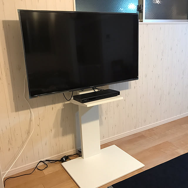 【写真付きレビュー】グッドデザイン賞受賞 テレビ台 WALLインテリアテレビスタンドV2 ハイタイプ 3260v対応 壁寄せテレビ台 テレビ