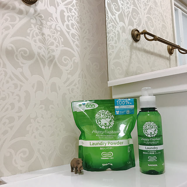 写真付きレビュー ハッピーエレファント 液体洗たく用洗剤コンパクト 本体 600ml ハッピーエレファント の通販商品 口コミ情報 Roomclipショッピング