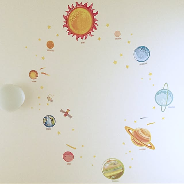 特価 ウォールステッカー 壁 北欧 太陽系 貼ってはがせる のりつき 壁紙シール ウォールシール ウォールステッカー本舗 リメイクシート 宅c Supplystudies Com