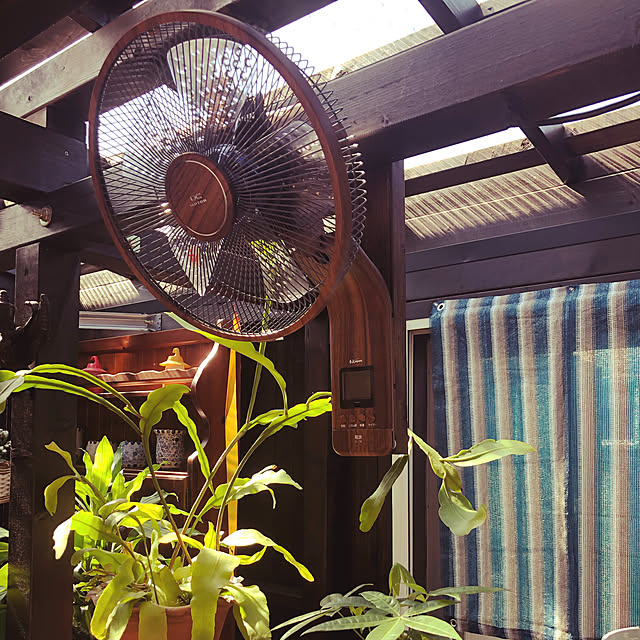 扇風機 おしゃれ サーキュレーター 壁掛け 木目調 大理石調 8の字首振り Dcモーター 木目 首振り 37cm 節電 省エネ メーカー1年保証 エコ 節電のレビュー クチコミとして参考になる投稿2枚