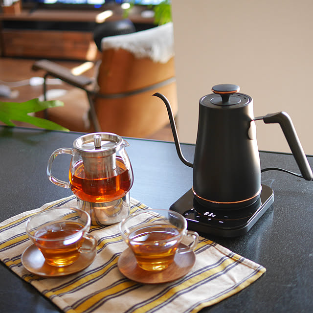 写真付きレビュー Keyuca公式店 ケユカ Tesate 耐熱ガラスティーポット 耐熱ポット コーヒー 紅茶 キッチンアイテム ナチュラル クリア おしゃれ シンプル ティーポット 耐熱ガラス ガラスポット ポット ガラス 電子レンジ対応 食洗機対応 コーヒーポット 珈琲 おうち