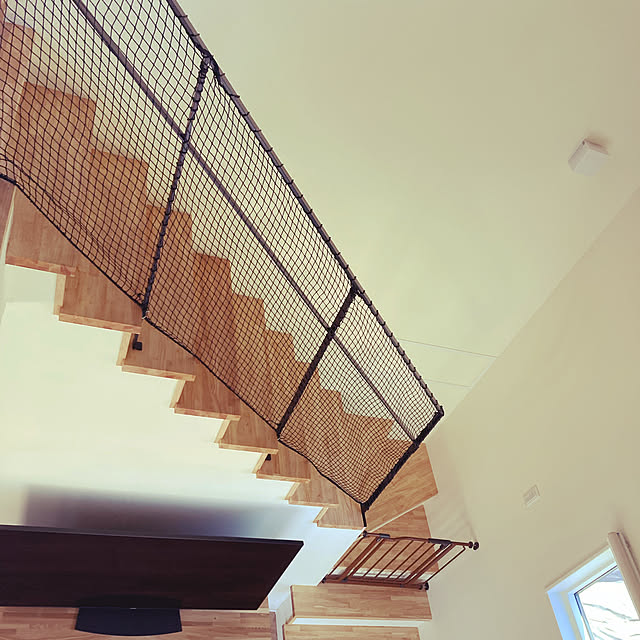 階段 手すり用 安全ネット 転落防止ネット 幅301 400cm 丈30 100cm Net15c 25mm目 ネット 網 階段ネット ベランダ ネット 室内ネット 階段転落防止ネット 安全対策 転落防止 落下防止 子供の転落 子供の落下 ペットの落下 吹き抜け ブラック ホワイト ブラウン Jqの