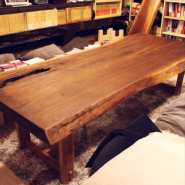 一枚板/木の家具/一枚板テーブル/ウォールナット/コーヒーテーブル&hellip;などのインテリア実例 20190831 132654