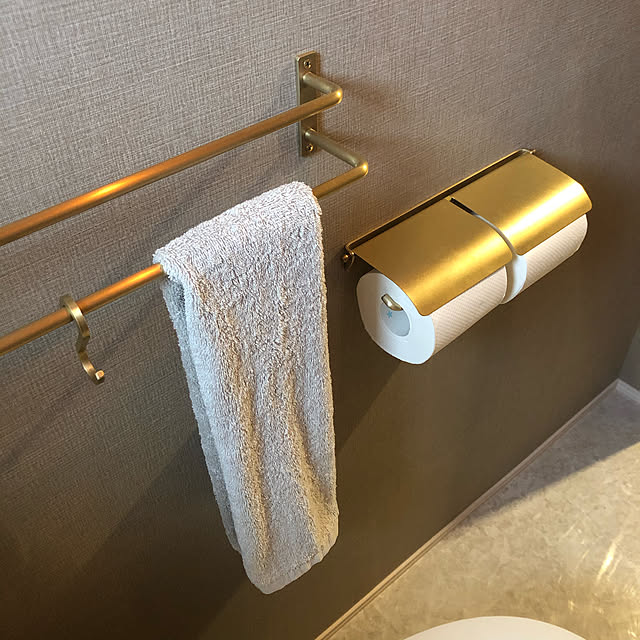 日本製 D Brass 真鍮 トイレットペーパーホルダー W 2連 おしゃれ アンティーク ゴールドのレビュー クチコミとして参考になる投稿15枚 Roomclipショッピング