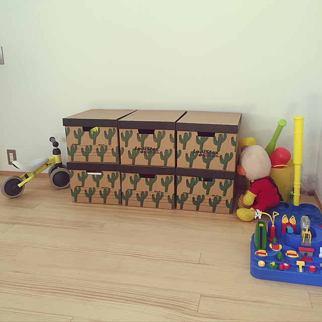 おしゃれなダンボール製収納ボックスサボテン フタ付き段ボール 収納用品 収納ケースのレビュー クチコミとして参考になる投稿3枚 Roomclip ルームクリップ