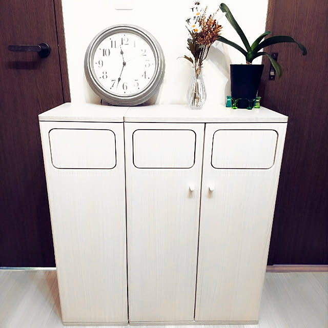 写真付きレビュー ゴミ箱 ダストボックス 分別 木製 幅50cm 45l 2分別 ふた付き 木目調 ごみ箱 ワンプッシュ キッチンペール スリム デザイン シンプル モダン ブラウン木目 ホワイト木目 ナチュラル木目 北欧 コンパクト 省スペース おしゃれ 人気の通販商品 口コミ情報