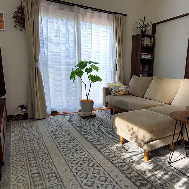 写真付きレビュー ラグ 洗える 送料無料 オルタナ 185 240cm Cucan Ns 洗える ラグ 北欧 ラグマット カーペット ラグマット おしゃれ ラグ 夏用 3畳 洗濯機で洗える 防ダニ 床暖房 ホットカーペット 対応 北欧 柄 幾何学 3畳 グレー ブルー 春夏 日本製 スミノエの