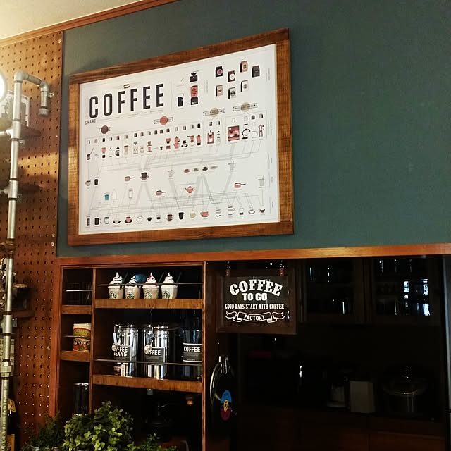 Neustadt カフェの 装飾に コーヒー 相関図風 布画 ポスター 70 50cmのレビュー 口コミとして参考になる投稿11枚 Roomclip ルームクリップ