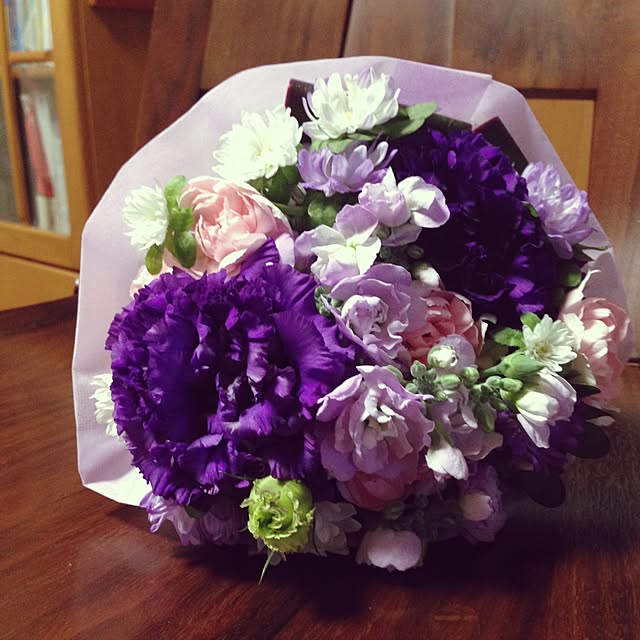 写真付きレビュー シモジマ Heiko フラワーラップ 34スミレ 不織布シート ラッピングペーパー 65cmxm 包装紙 の通販商品 口コミ情報 Roomclipショッピング