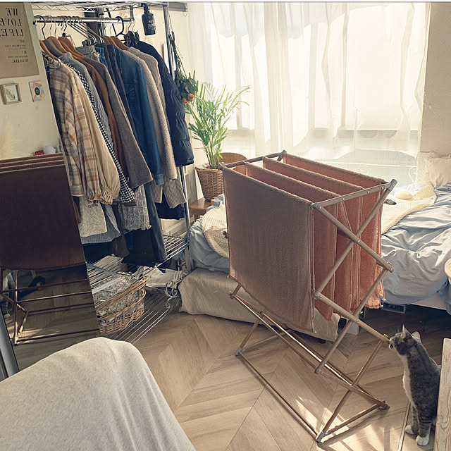 特別価格 Keyuca公式店 Ast ステンレス木目調タオル干し Ii おしゃれ シンプル ステンレス 物干し 洗濯物干し 新生活 室内 コンパクト 折り畳み タオルハンガー タオル掛け タオルかけ 折りたたみ スタンド 室内物干し ランドリースタンド タオルラック 部屋干しの