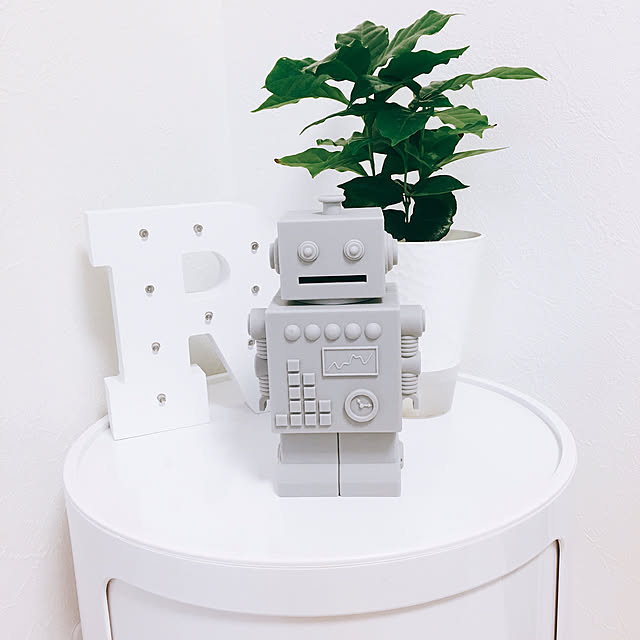 Kg Design Robot Money Box ロボット貯金箱 ライトグレー モノトーンのレビュー クチコミとして参考になる投稿4枚