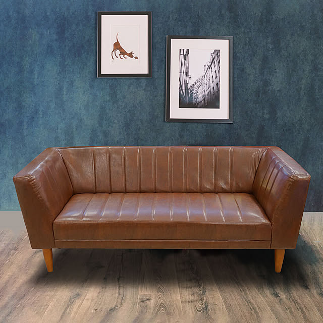 送料無料 2人掛けソファー合成皮革 レトロ モダン お手入れ楽々 ゆったり ワンルーム 一人暮らし スイデコ スイートデコレーション ビオラのレビュー クチコミとして参考になる投稿1枚