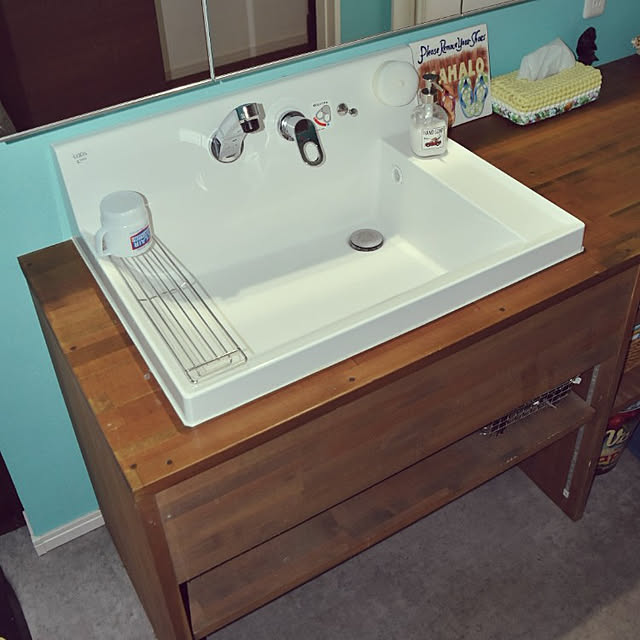 洗面化粧台 リクシル ピアラ 化粧台本体 間口w900mm 引出タイプ Ar3h 905sy シングルレバーシャワー水栓 一般地仕様 洗面台 リフォーム Diy Kenzaiのレビュー クチコミとして参考になる投稿4枚