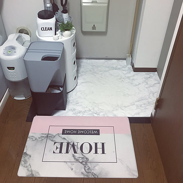 フロアマット 玄関マット 45cm 75cm キッチン エントランス バスマット ピンク 大理石柄 モダン インテリア 雑貨 Fmat 0012のレビュー クチコミとして参考になる投稿1枚