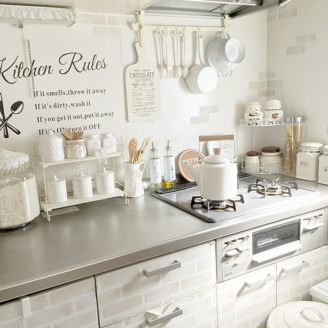 Fut エフュ ト キッチン英語文字壁シール賃貸 マンション 店舗 部屋におしゃれウォールステッカー模様替えインテリアフィルムのレビュー クチコミとして参考になる投稿28枚 Roomclip ルームクリップ