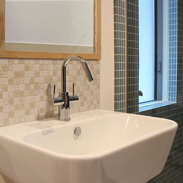 Diy Tile 洗面所 Diy タイル モザイクタイル などのインテリア実例 16 03 01 19 00 15 Roomclip ルームクリップ