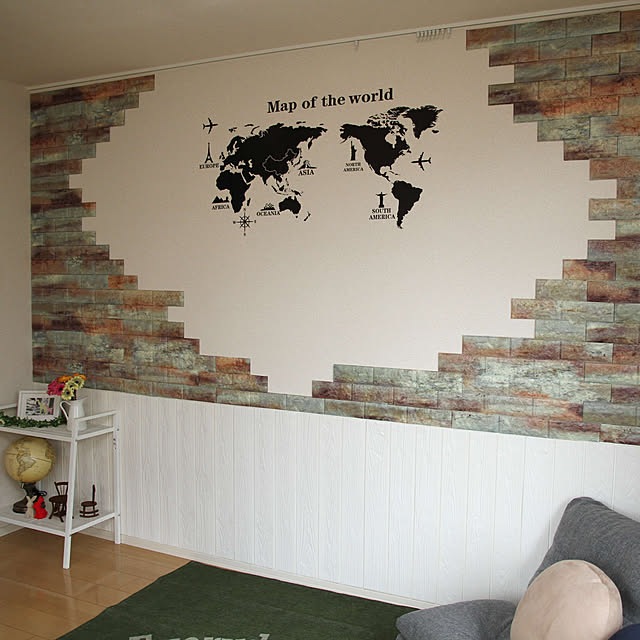 写真付きレビュー 発泡スチロール 壁材 レンガ 壁用 クッションブリック 壁紙 クッションレンガシートの通販商品 口コミ情報 Roomclipショッピング