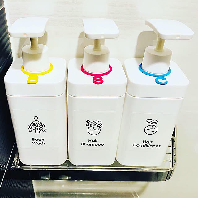 写真付きレビュー シャンプーボトル ソープディスペンサー 詰め替えボトル ラベル シール メール便可 B2c Petポンプ専用ラベルシール バス パウダー ピクトa Sale Boの通販商品 口コミ情報 Roomclipショッピング