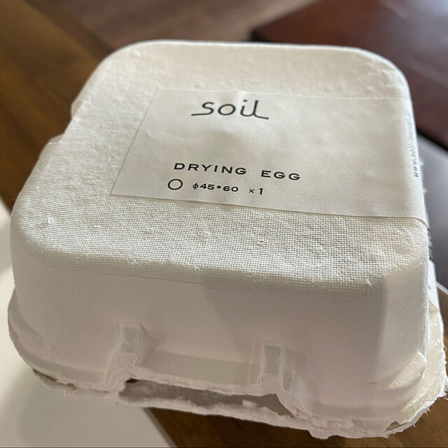 soil（ソイル）ドライングエッグ 単品 （珪藻土 湿気取り 卵型 冷蔵庫 