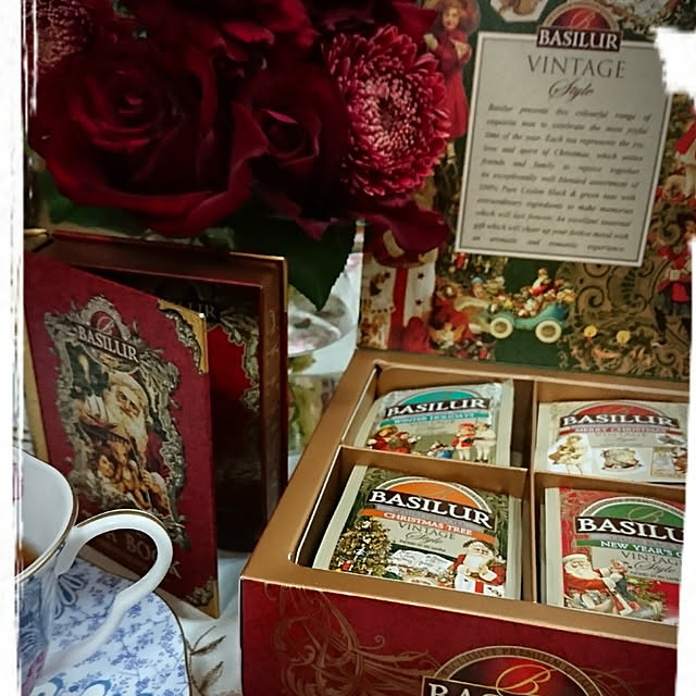 写真付きレビュー クリスマス紅茶ギフト ティーバッグ4種 10袋 紅茶 ギフト お歳暮 熨斗対応可 内祝い 出産 結婚 かわいい フレーバーティー バシラーティー ヴィンテージ クリスマス ティーバッグアソートの通販商品 口コミ情報 Roomclipショッピング
