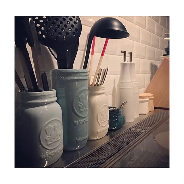 Fishs Eddy フィッシズエディ メイソンジャー Mason Jar 食器 雑貨 ニューヨーク Ny フィッシュズエディ インポート おしゃれ 素敵 キッチン用品 テーブルウェア インテリア 白 水色 緑 雑貨 7feのレビュー クチコミとして参考になる投稿1枚 Roomclip ルーム