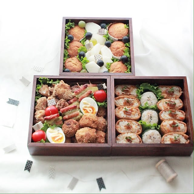 写真付きレビュー 重箱 木製 2段 7寸 5 6人用 各2 4リットル 21cm 送料無料 訳あり 国内仕上げ 仕切り 付き 漆 うるし おしゃれ かわいい お重 二段 おにぎり ピクニック 福袋 おせち 正月 迎春の通販商品 口コミ情報 Roomclipショッピング