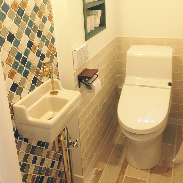 写真付きレビュー 壁付 壁掛け 手洗い器 Sレクタングル 横水栓用 選べる2色の通販商品 口コミ情報 Roomclipショッピング