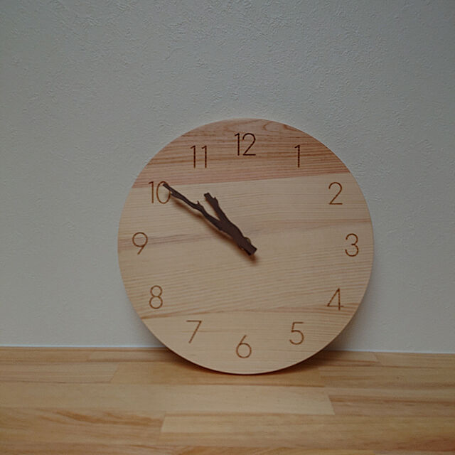 Saytay 掛け時計 壁掛け 時計 掛け時計おしゃれ 木製枝型指針 天然木 