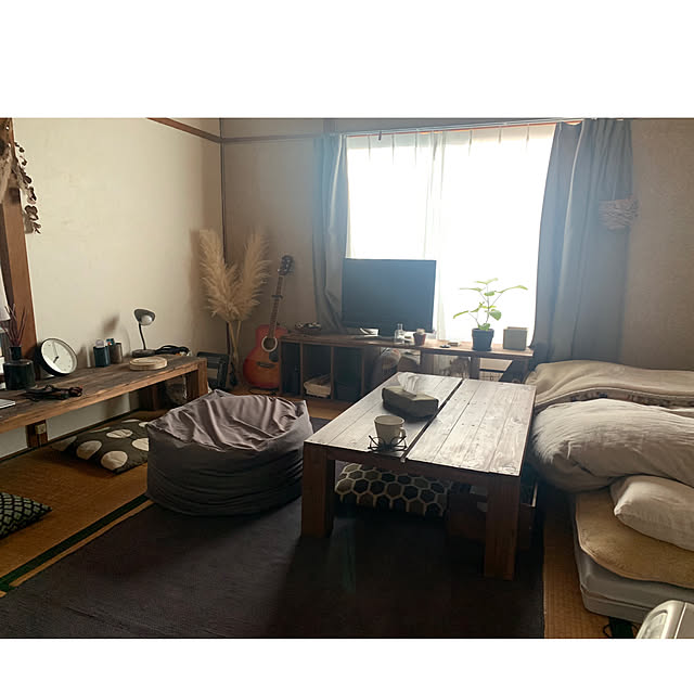 写真付きレビュー 無印良品 体にフィットするソファ セット 小 綿デニム ネイビー 幅45 奥行45 高さ33cm 良品計画の通販商品 口コミ情報 Roomclipショッピング