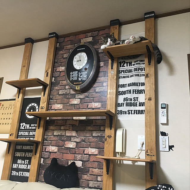 若井ホールディングス Wakai ツーバイフォー材 2 4材専用壁面突っ張りシステム ディアウォール ブラック 黒 上下パッドセット Dws90bkのレビュー 口コミとして参考になる投稿167枚 Roomclip ルームクリップ