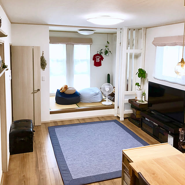 部屋全体/模様替え/CARP♡/小上がり和室/観葉植物/ニトリのビーズソファ&hellip;などのインテリア実例 20180608 1545