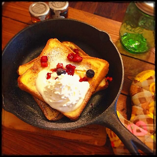 キッチン/おうちcafe/インテリアじゃなくてすみません。/たべもの/スキレット...などのインテリア実例 - 2015-06-29 13:15:26
